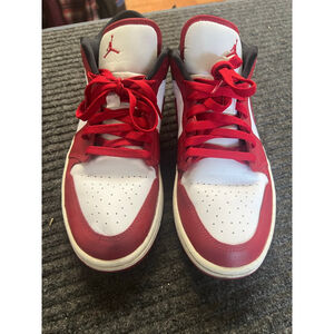 Nike Air Jordan Low Sneakers Womens Size 12 Red White and Black EUC